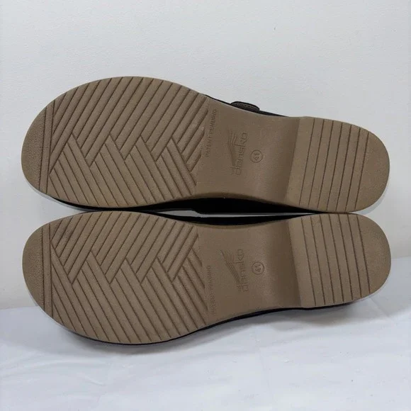 Dansko Britney Womens 41 Clogs Mary Jane Black Nubuck Slip-On Mule Shoe Comfort - Picture 8 of 12